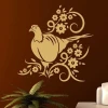 Pheasant sticker 1239 in warm tones on the wall, adding charm to a rustic interior.