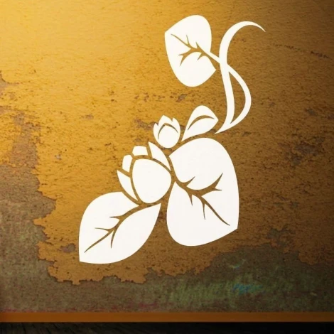 Elegant floral sticker 0980, perfect for stylish interiors, adding charm to walls in warm tones.