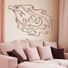 Eagle painting stencil 1202 - Living room setup with light-colored walls and pink furniture.