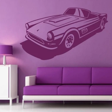 Elegant cabrio vehicle paint template in a vibrant shade of purple, perfect for modern designs.
