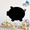 Charming chalk sticker of a pig for a child\'s room, perfect for creative play and learning.