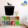 Chalkboard sticker pot 341 - Decor in a children\'s room with light-colored walls and furniture in various shades.