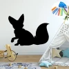 Chalk sticker fox 329 - Decor for a child\'s room. Light-colored walls, tent, and toys nearby.