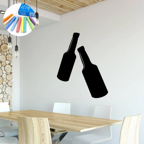 Chalkboard drink sticker 336 - Kitchen decor with light walls, wooden elements, and minimalist furniture.