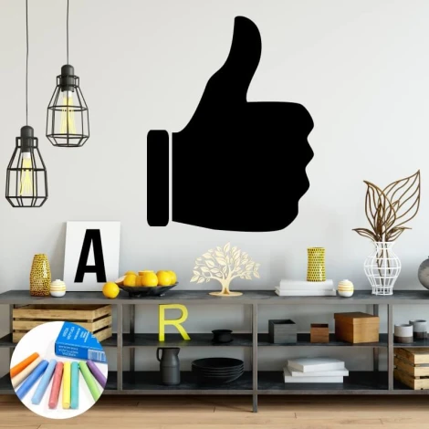Chalk sticker OK 347 - Styled in a modern living room with light-colored walls and minimalist furniture.