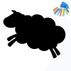 Chalk sticker for kids, sheep design - cloud-shaped sheep with clear legs.