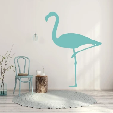 Flaming wall sticker 2463 - Styled in a room with light-colored walls, wooden furniture, and a round rug.