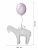 Wall stickers set animals 2464 - Graphic design featuring a white llama with a purple balloon.