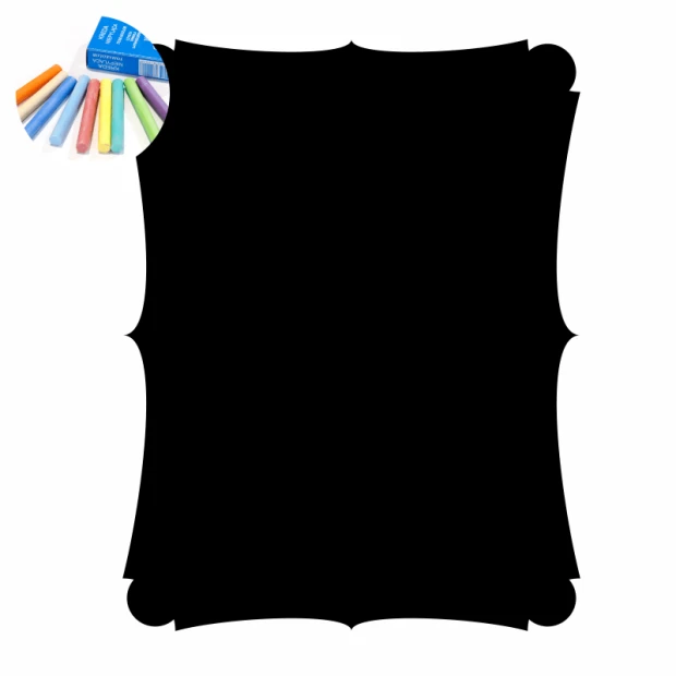 Chalkboard sticker decorative frame 360 - Graphic design. Rounded corners with space for drawings.