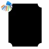 Chalkboard sticker decorative frame 361 - Simple rounded corner frame with a black writing surface.