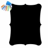 Chalkboard sticker decorative frame 362 - Black rounded corner frame with a set of chalk.