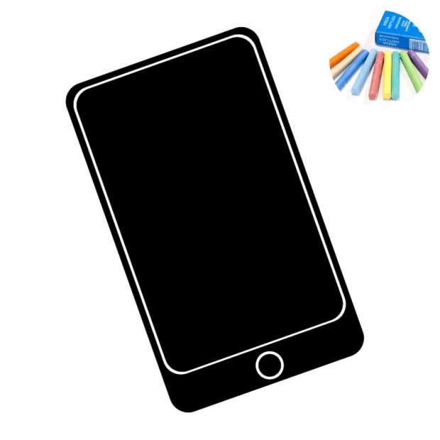 Chalkboard sticker smartphone 363 - Graphic design featuring a black smartphone outline with a white frame.