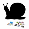 Chalkboard magnetic board snail 298 - Features a large snail with a clear outline design.