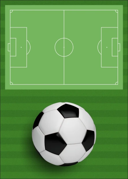 Tactical dry-erase magnetic board for soccer training 391 - Graphic design. Green background with field lines.