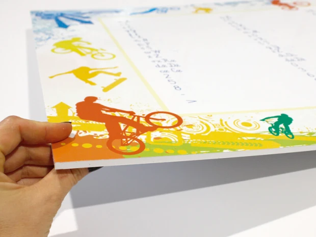 EDU dry-erase board for writing practice 020 - Graphic design with colorful athlete silhouettes on a white background.