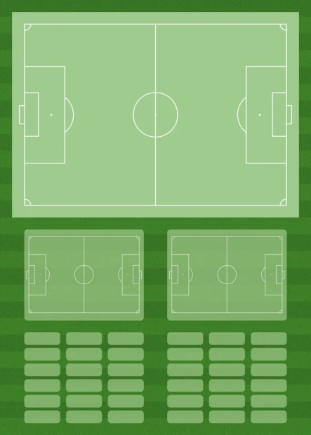 Magnetic dry-erase tactical board for soccer coaches - Graphic design featuring a soccer field.