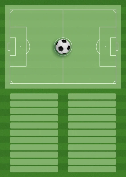 Tactical dry-erase soccer coach board 394 - Graphic design featuring a soccer field.