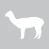 Alpaca dry-erase board 300 - Features a gray alpaca silhouette on a white background.