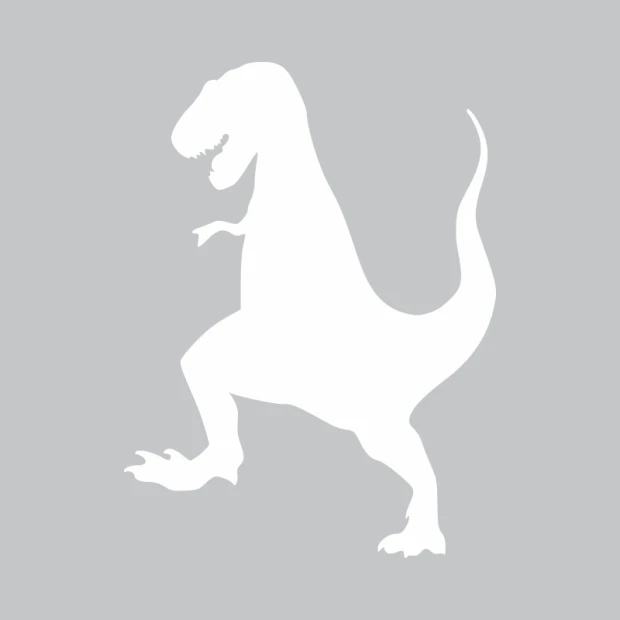 Dinosaur dry-erase board 247 - Features a standing dinosaur silhouette design.