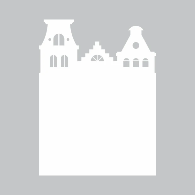 Dry-erase board houses 246 - Graphic design resembling houses with windows and roofs.