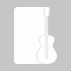 Whiteboard guitar 301 - Graphic design featuring a guitar silhouette on a white background.