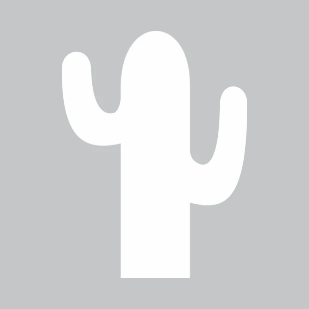 Cactus-shaped dry-erase board 297 - features distinct arms and a rounded top in a graphic design.