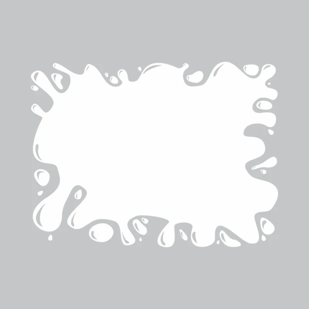 Dry-erase board with inkblot design 288 - Shape resembles a rounded-edge stain.