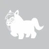 Dry-erase board horse 267 - Graphic design with clear outlines and simple details in a horse shape.
