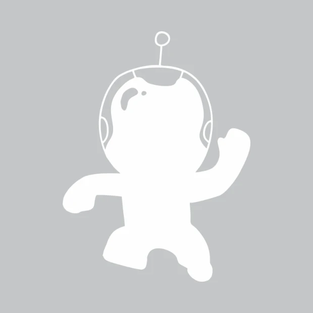 Dry-erase board astronaut 271 - Features an astronaut in a spacesuit with an raised hand.