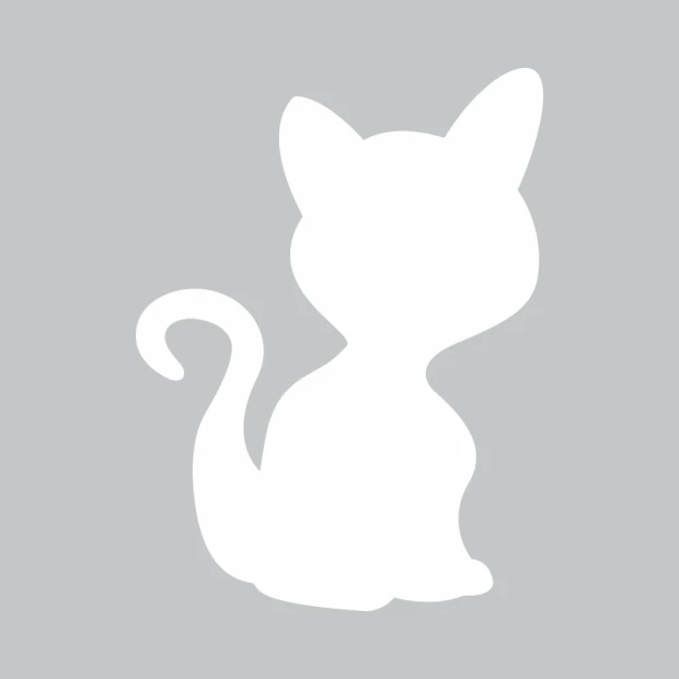 Cat-shaped dry erase board 230 - Graphic design with clear contours and simple lines.
