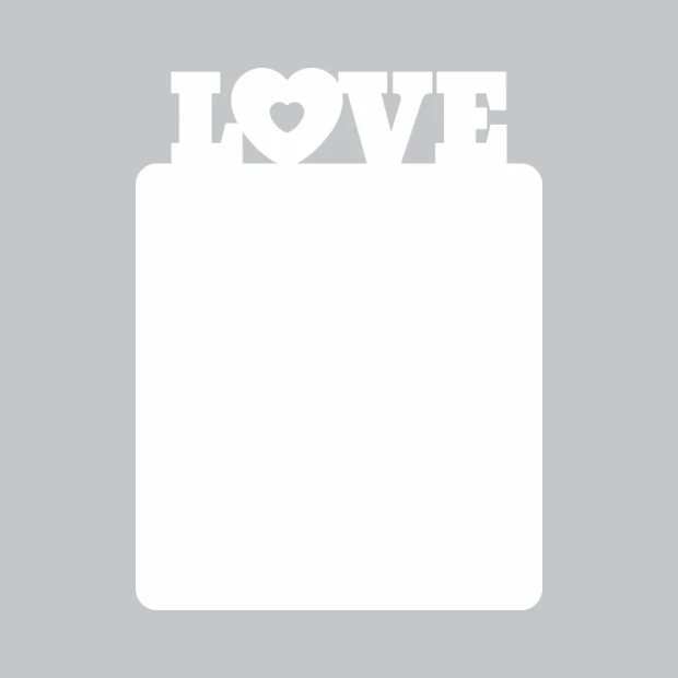 Dry-erase board love 239 - Graphic design with LOVE text and heart at the top.