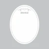 Dry-erase menu board 275 - Graphic design. Oval shape with menu text and dots around it.