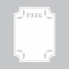 Menu dry-erase board 278 - Graphic design. Rectangular with rounded corners, adorned with leaves in the corners.