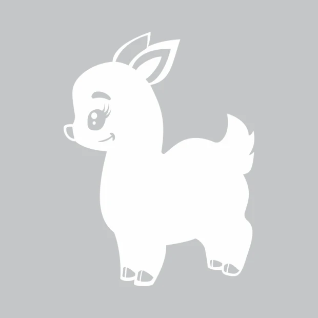 Dry-erase board fawn 265 - Features a fawn with large eyes and rounded shapes in a graphic design.