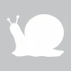 Snail-shaped whiteboard 298 - Features a large round shell and small eyes in a graphic design.