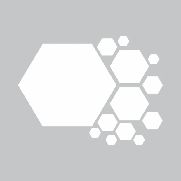 Hexagon dry-erase board 290 - Graphic design. Six hexagons in various sizes on a white background.