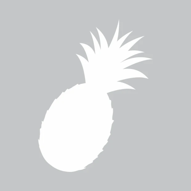 Pineapple-shaped whiteboard with clear outlines and leaf texture.