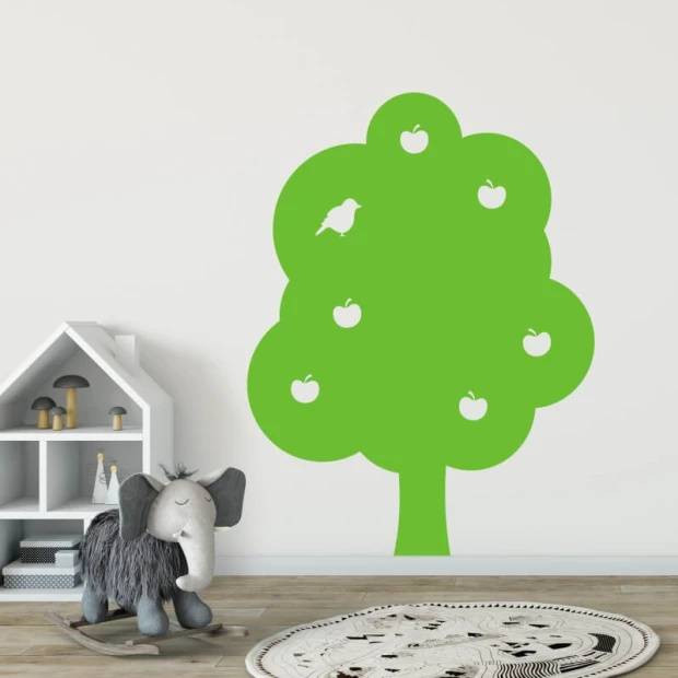 Wooden whiteboard 244 - Decorated in a children\'s room with light-colored walls and Scandinavian-style furniture.