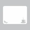 Dry-erase board tea 318 - Rectangular design featuring a teacup and leaves.