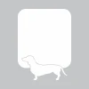 Dachshund dry-erase board 324 - Graphic design featuring a dachshund shape with outlines and a rectangular background.