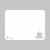 Dry-erase board coffee 317 - Rectangular design featuring a coffee cup and beans on the sides.