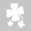 Clover-shaped dry-erase board 343 with a graphic design featuring three leaves in various sizes.