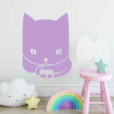 Cat dry-erase board 245 - Decor in a child\'s room. Light-colored walls, pastel furniture.