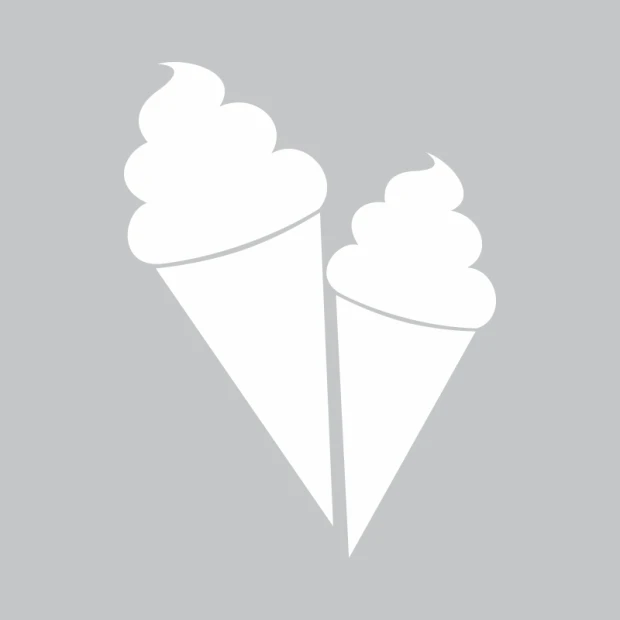 Dry-erase board ice cream 334 - Graphic design featuring two cone ice creams with round white scoops on top.