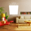 Dry-erase menu board 254 - Styled in a living room with light walls, red and wooden furniture.