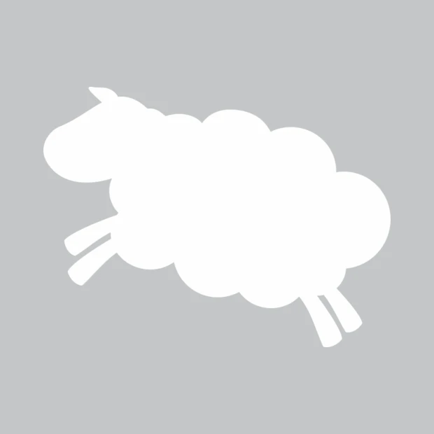 Sheep-shaped whiteboard 348 - Features rounded elements and simple lines in a graphic design.