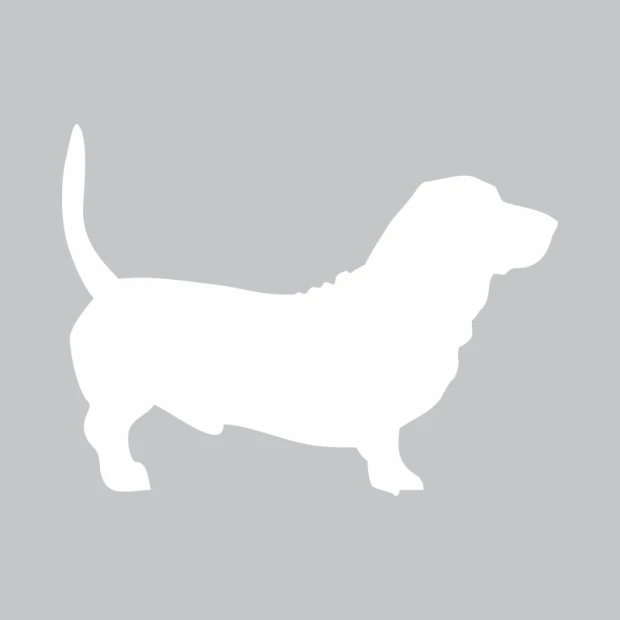 Dry-erase board dog 355 - Graphic design featuring a standing dog silhouette.