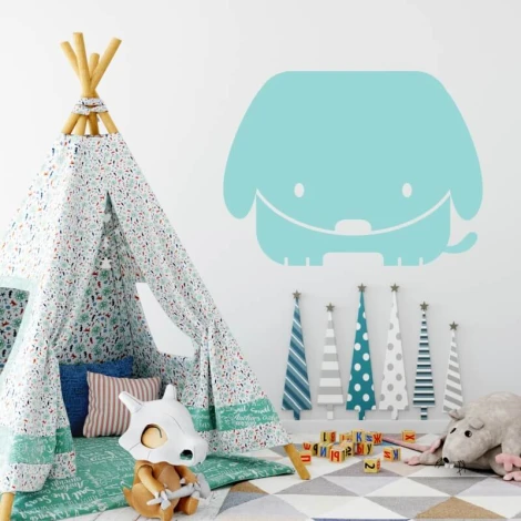 Dry-erase board puppy 242 - Decorated in a children\'s room with light-colored walls and a pastel-patterned tent.