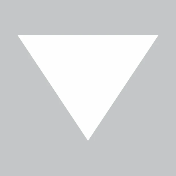 Triangular white dry-erase board 321 with graphic design on a gray background.