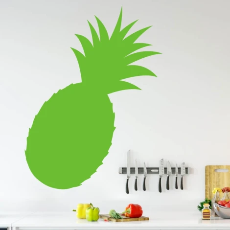 Pineapple dry-erase board 380 - Graphic design. Green pineapple shape on a white background.